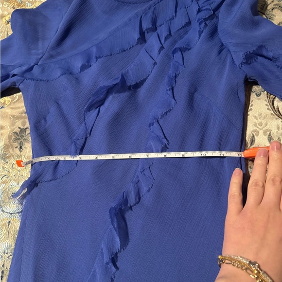 ASOS Blue Ruffle Maxi Dress - Picture 7 of 7